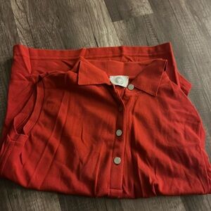 Hermes Orange Sleeveless Top